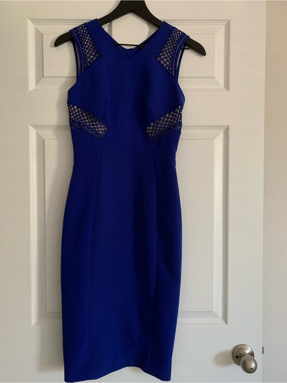 Karen Millen Cobalt Blue Sheath Dress with Insets